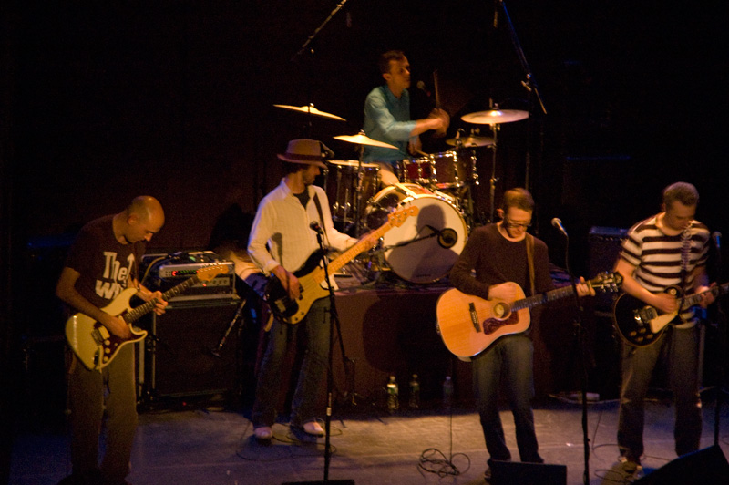 The Trashcan Sinatras on stage.