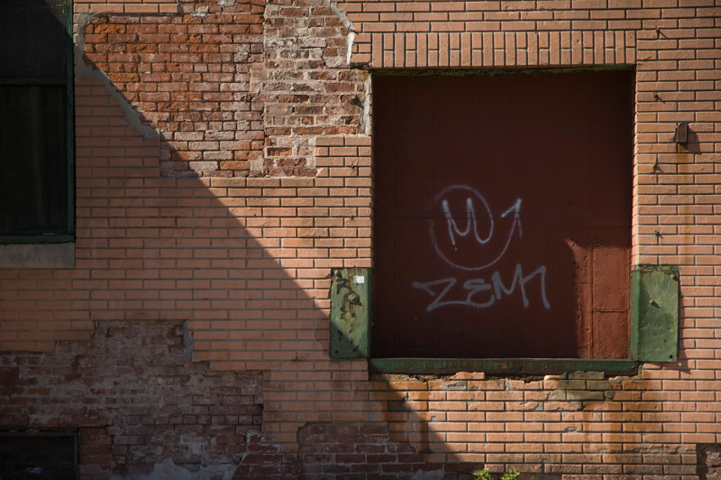 brick wall with a loading dock