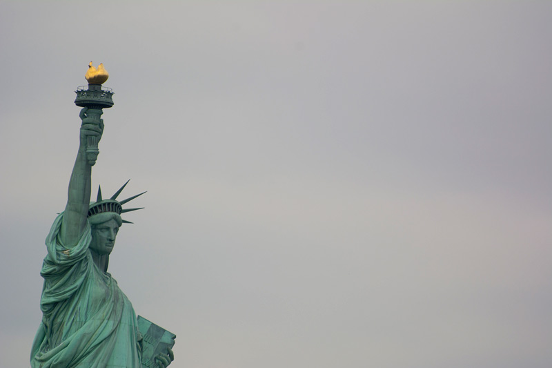 The Statue of Liberty.